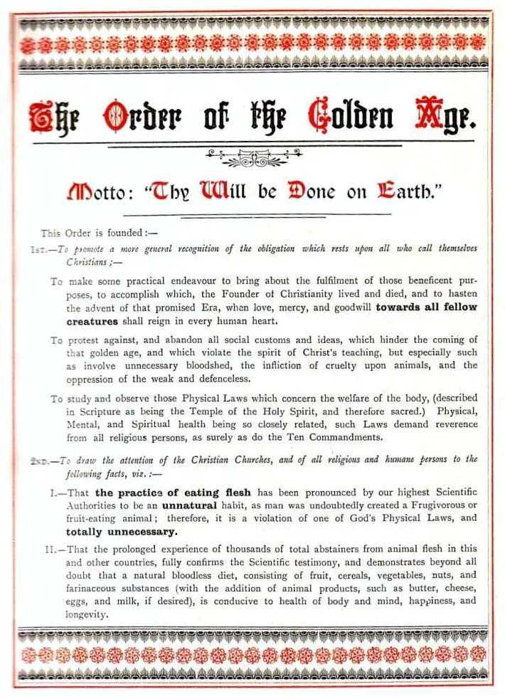 The Order of the Golden Age Prospectus