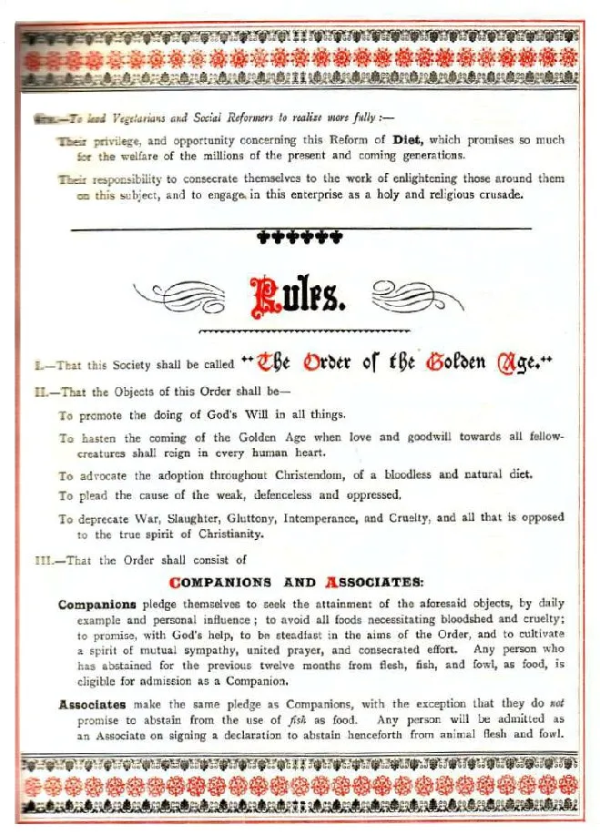 The Order of the Golden Age Prospectus