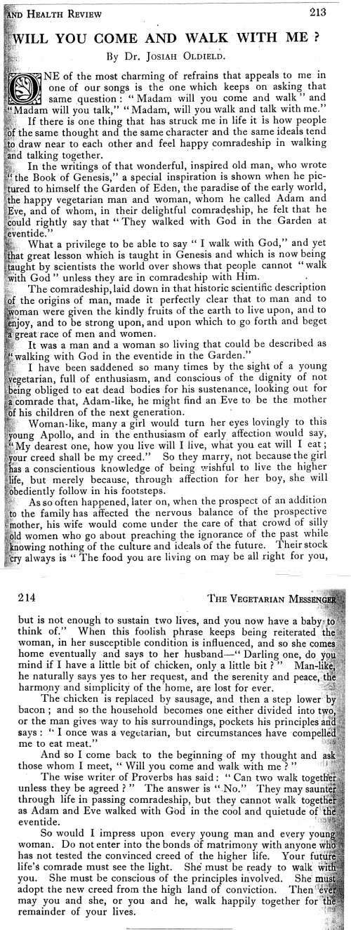 Will You Come And Walk With Me?